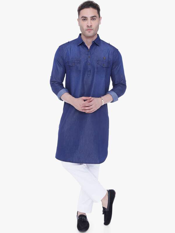 Denim Kurtas Men - Buy Denim Kurtas Men 
