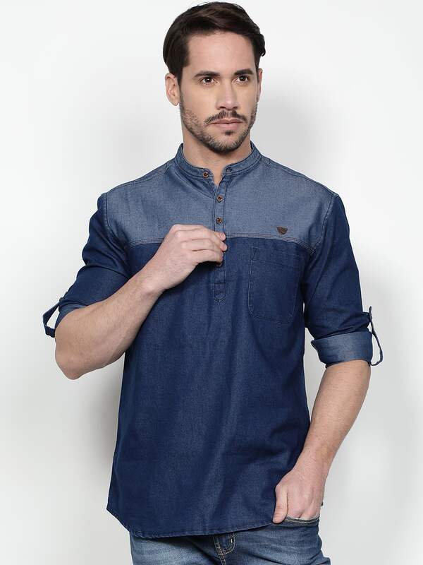 Denim Kurtas Men - Buy Denim Kurtas Men 