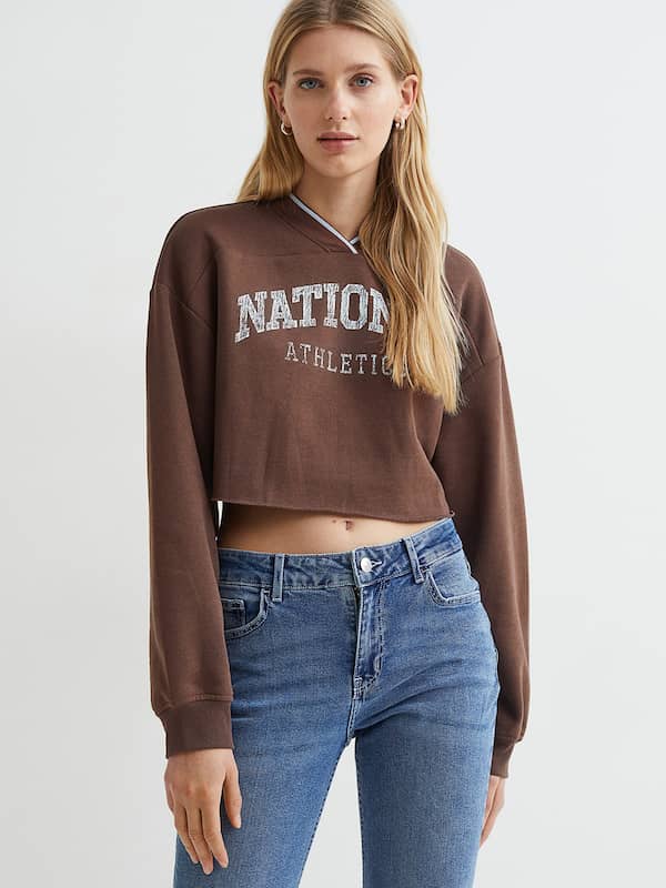 womens cropped sweatshirts