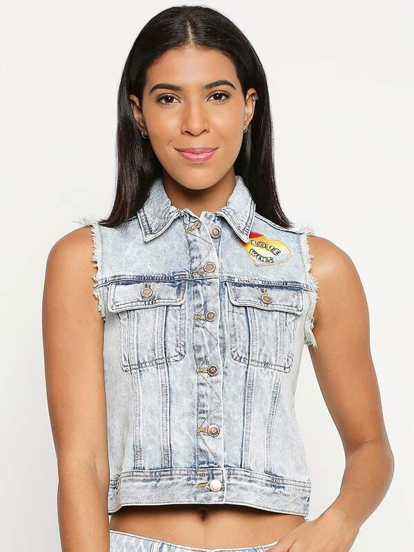 Denim Half Jacket Jackets - Buy Denim 