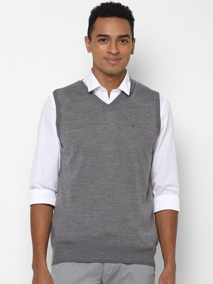 Blue Sleeveless Cardigan - Sweaters 
